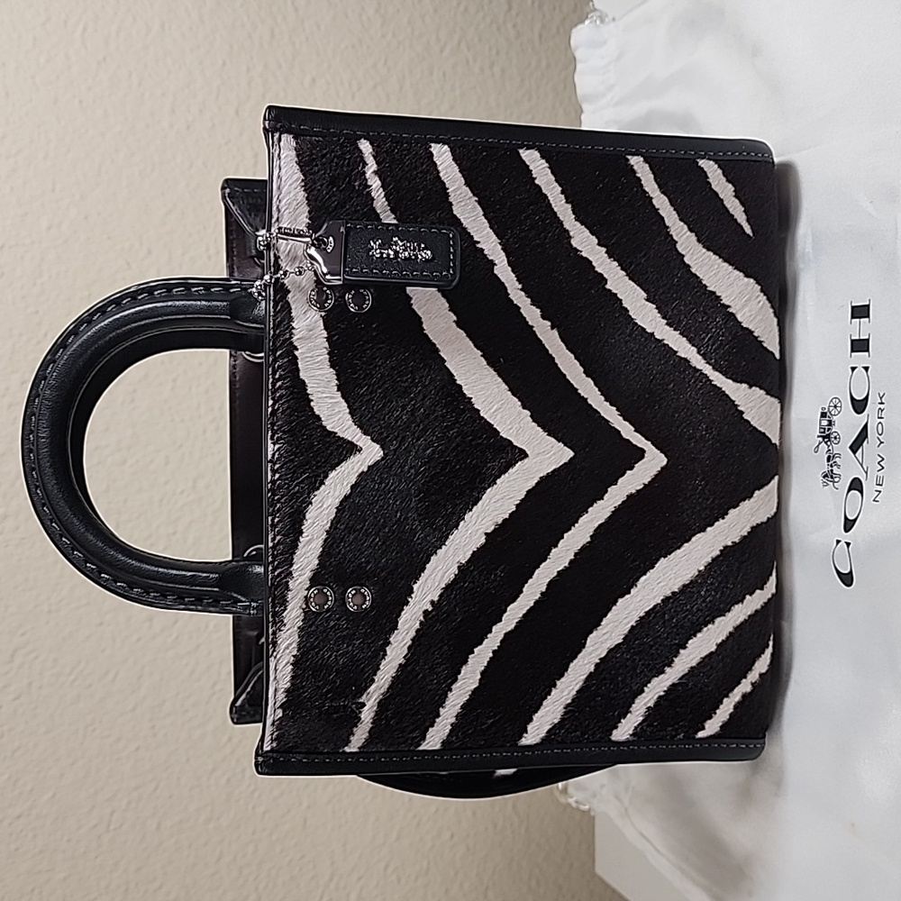 Coach Rogue 20 In Haircalf With Zebra Print - Picture 5 of 16